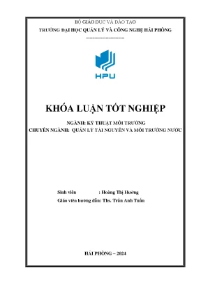 Khóa luận nghiên cứu giải pháp sử dụng hợp lý nguồn tài nguyên nước mặt tại huyện thủy nguyên hải phòng