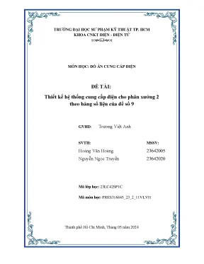 Đồ án hệ thống điện