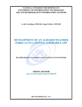 Khóa luận tốt nghiệp development of an ai based weather forecasting system and mobile app