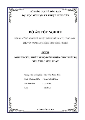 Nghiên cứu thiết kế bộ điều khiển cho thiết bị xử lý rác sinh hoạt