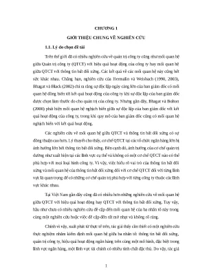 Luận án ts qtkd thông tin bất đối xứng quản trị công ty và hiệu quả hoạt động tại các ngân hàng thương mại việt nam