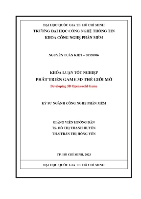 Khóa luận tốt nghiệp phát triển game 3d thế giới mở developing 3d openworld game