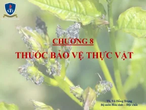 Chương 8 độc chất học thuốc bảo vệ thực vật