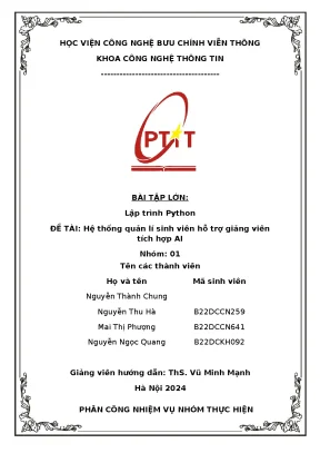 Bài tập lớn lập trình python đề tài hệ thống quản lí sinh viên hỗ trợ giảng viên tích hợp ai