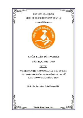 Nghiên cứu hệ thống quản lý siêu dữ liệu metadata hub ứng dụng để quản trị dữ liệu trong ngân hàng bidv