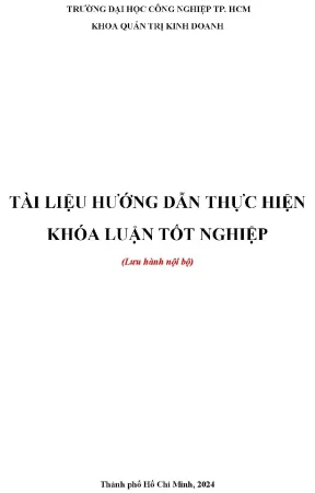 Tài liệu hướng dẫn thực hiện khóa luận tốt nghiệp