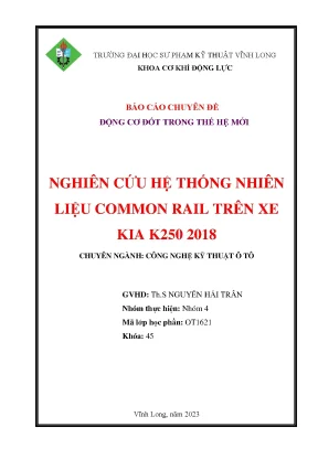 Nghiên cứu hệ thống nhiên liệu common rail trên xe kia k250 2018
