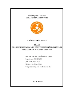 Xúc tiến thương mại điện tử xuyên biên giới tại việt nam trong thời kỳ covid 19 giai đoạn 2020 2021