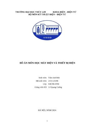 Đồ án môn học máy điện và thiết bị điện phần máy điện