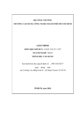 Giáo trình nghệ thuật chữ nghề thiết kế đồ hoạ cao đẳng
