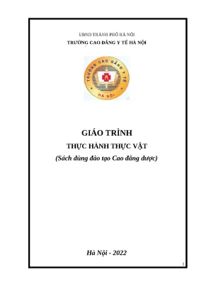 Giáo trình thực hành thực vật