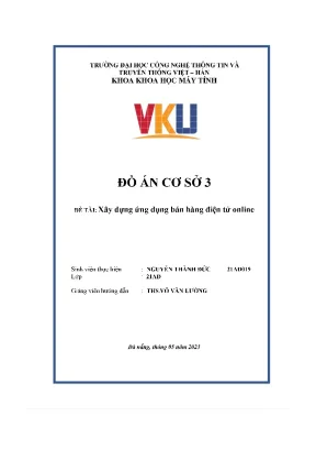 Đồ án cơ sở 3 đề tài xây dựng ứng dụng bán hàng điện tử online