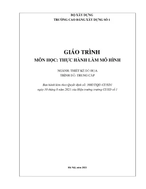 Giáo trình thực hành làm mô hình ngành thiết kế đồ họa trung cấp