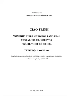 Giáo trình thiết kế đồ họa bằng phần mềm adobe illustrator ngành thiết kế đồ họa cao đẳng trường cao đẳng xây dựng số 1