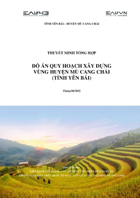 Thuyết minh tổng hợp đồ án quy hoạch xây dựng vùng huyện mù cang chải tỉnh yên bái