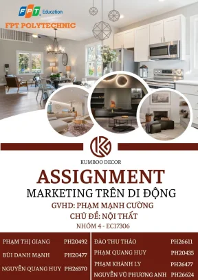 Assignment marketing trên di động kumboo decor