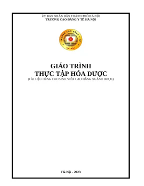 Giáo trình thực tập hóa dược