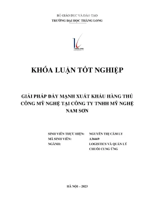 Giải pháp đẩy mạnh xuất khẩu hàng thủ công mỹ nghệ tại công ty tnhh mỹ nghệ nam sơn