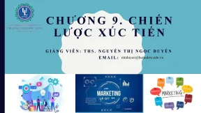 Chương 9 chiến lược xúc tiến môn marketing căn bản