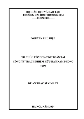 Tổ chức công tác kế toán tại công ty tnhh nam phong tqm