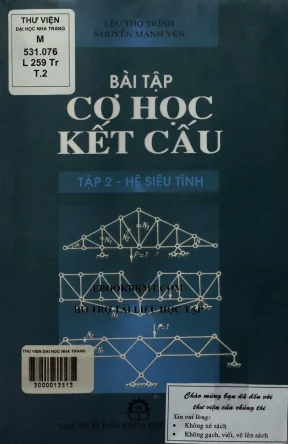 Bài tập cơ học kết cấu tập 2 hệ siêu tĩnh