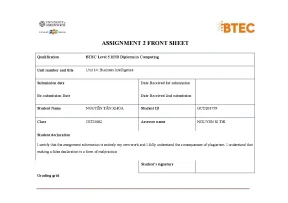 Unit 14 business intelligence