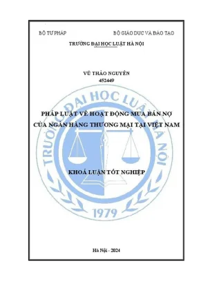 Khóa luận tốt nghiệp pháp luật về hoạt động mua bán nợ của ngân hàng thương mại tại việt nam