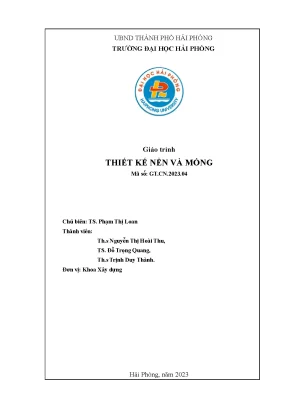 Giáo trình thiết kế nền và móng
