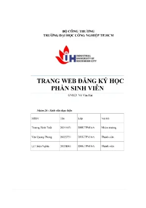 Trang web đăng ký họcphần sinh viên