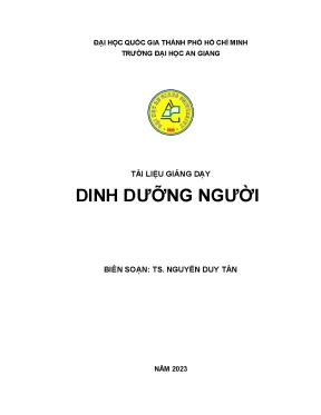 Tài liệu giảng dạy dinh dưỡng người