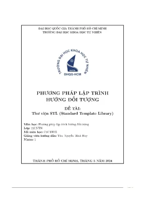 Phương pháp lập trình hướng đối tượng đề tài thư viện stl standard template library