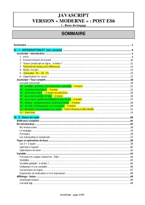 Javascript page 1105 javascript version moderne post es6 1 bases du langage