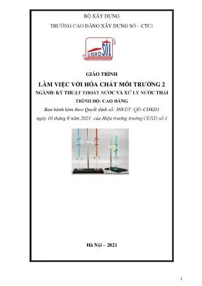 Giáo trình làm việc với hóa chất môi trường 2 ngành kỹ thuật thoát nước và xử lý nước thải cao đẳng
