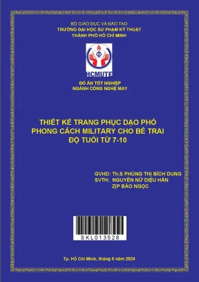 Thiết kế trang phục dạo phố phong cách military cho bé trai độ tuổi từ 7 10