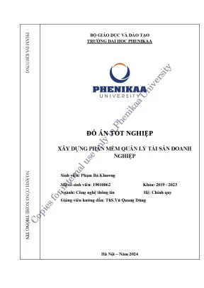 Xây dựng phần mềm quản lý tài sản doanh nghiệp