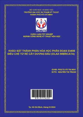 Khảo sát thành phần hóa học phân đoạn et40b điều chế từ rễ cây dương đầu olax imbricata