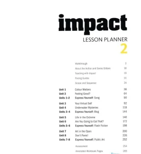 Impact 2 lesson planner