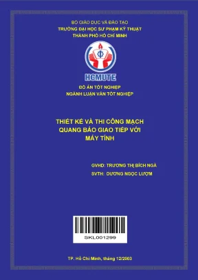 Thiết kế và thi công mạch quang báo giao tiếp máy tính