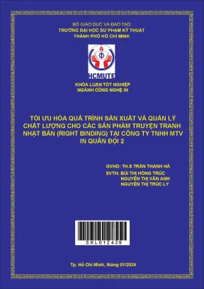 Tối ưu hóa quá trình sản xuất và quản lý chất lượng cho các sản phẩm truyện tranh nhật bản right binding tại công ty tnhh mtv in quân đội 2