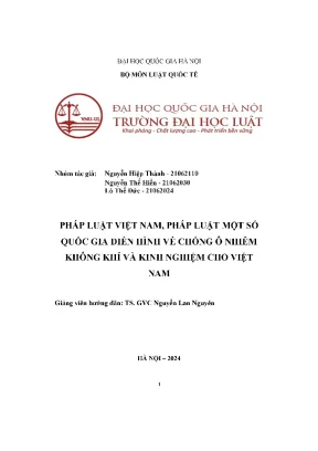 Pháp luật việt nam pháp luật một số quốc gia điển hình về chống ô nhiễm không khí và kinh nghiệm cho việt nam