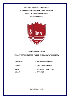 Khóa luận tốt nghiệp impact of the carbon tax on the railway industry