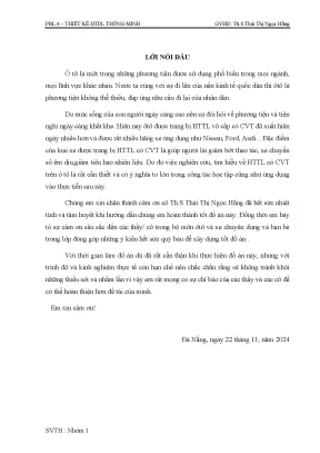 Pbl 6 thiết kế hệ thống động lực thông minh
