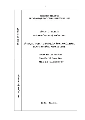 Đồ án website bán quần áo bằng asp net core
