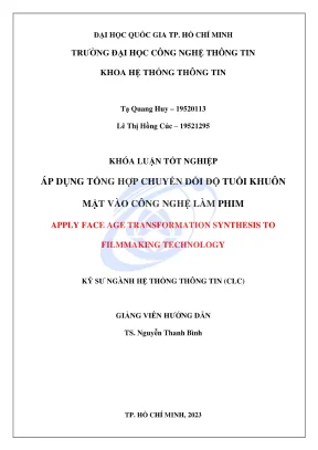 Khóa luận tốt nghiệp áp dụng tổng hợp chuyển đổi độ tuổi khuôn mặt vào công nghệ làm phim