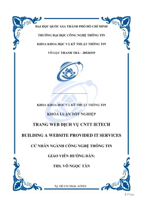 Khóa luận tốt nghiệp khoa học và kỹ thuật thông tin xây dựng trang web cung cấp dịch vụ it