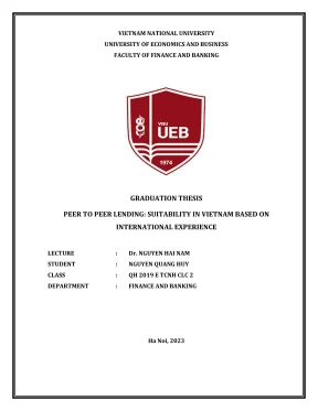 Khóa luận tốt nghiệp tài chính ngân hàng peer to peer lending suitability in vietnam based on international experience