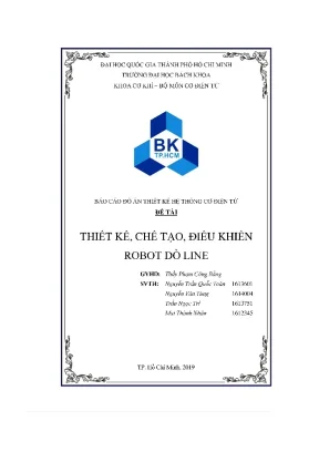 Báo cáo đồ án thiết kế hệ thống cơ điện tử đề tài thiết kế chế tạo điều khiển robot dò line