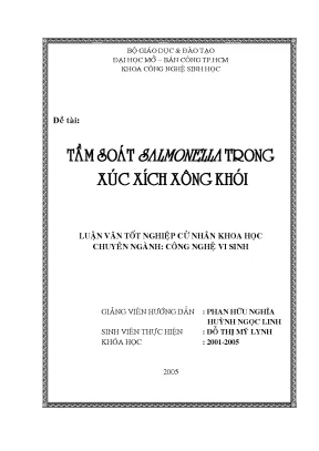 Tầm soát salmonella trong xúc xích xông khói