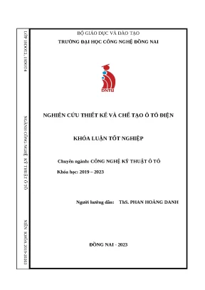 Khóa luận nghiên cứu thiết kế chế tạo ô tô điện 2023 july