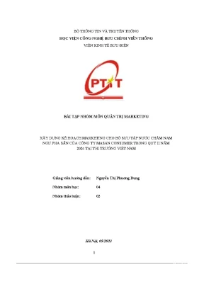 Xây dựng kế hoạch marketing cho bộ sưu tập nước chấm nam ngư pha sẵn của công ty masan consumer trong quý ii năm 2024 tại thị trường việt nam